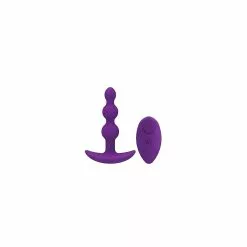 A Play A-play Shaker Silicone Anal Plug With Remote Purple