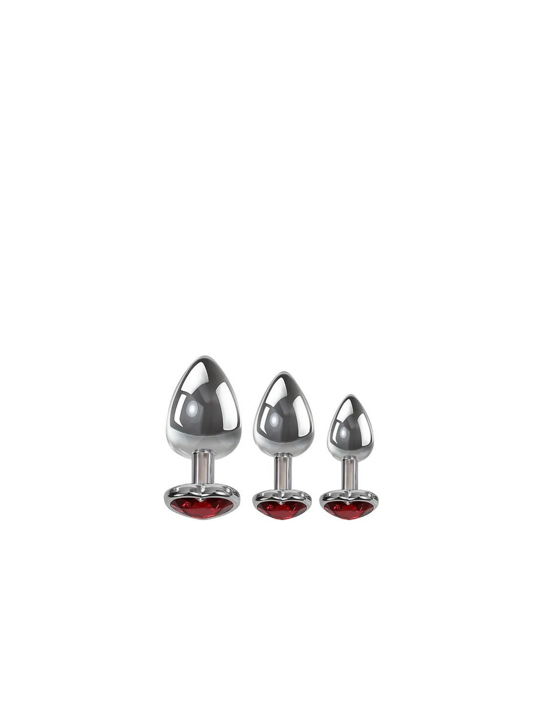 Adam & Eve Adam & Eve Three Hearts Gem Anal Plug Set - Afbeelding 2