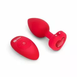 Fun Toys B-vibe Vibrating Heart Plug ML Red
