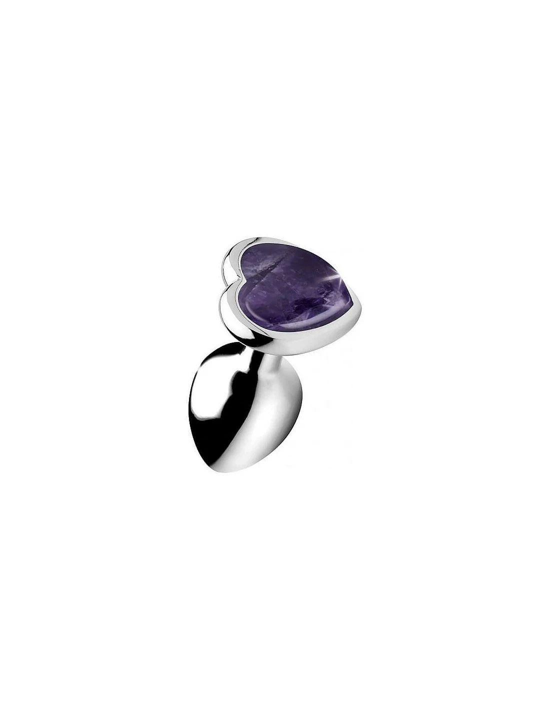Booty Sparks Gemstones Amethyst Heart Anal Plug Small