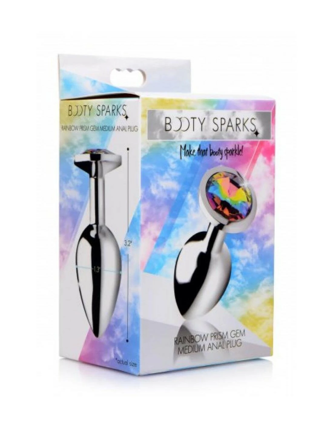 Booty Sparks Rainbow Gem Buttplug Middel - Afbeelding 2
