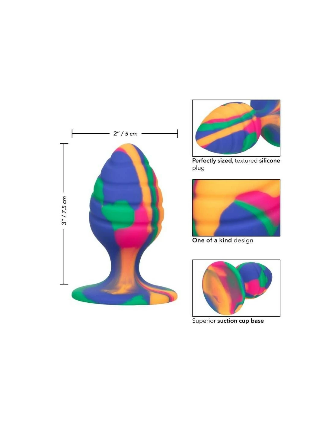 California Exotic Novelties CalExotics Cheeky Medium Swirl Plug - Afbeelding 3