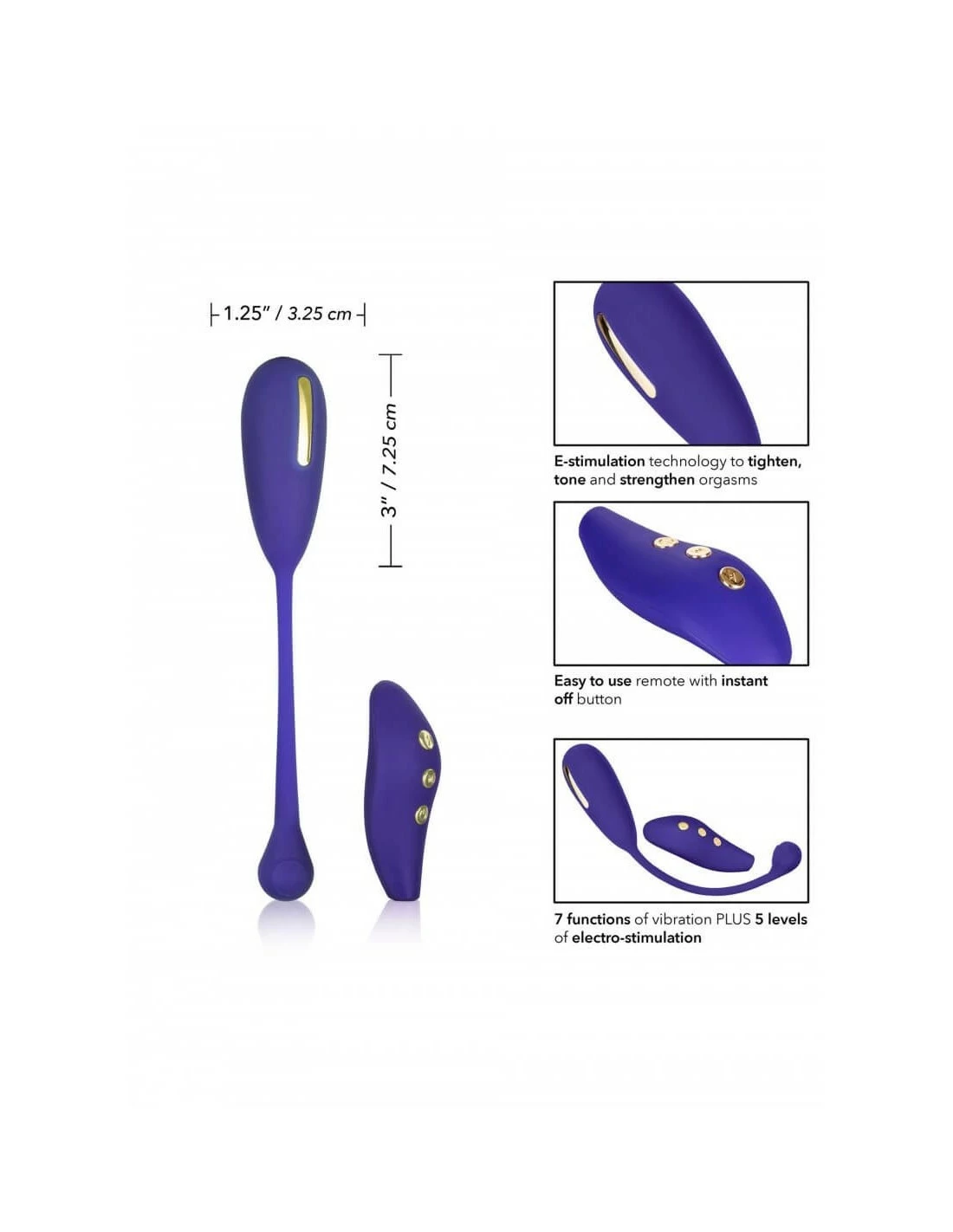 California Exotic Novelties CalExotics Estim Remote Kegel Exerciser - Afbeelding 5