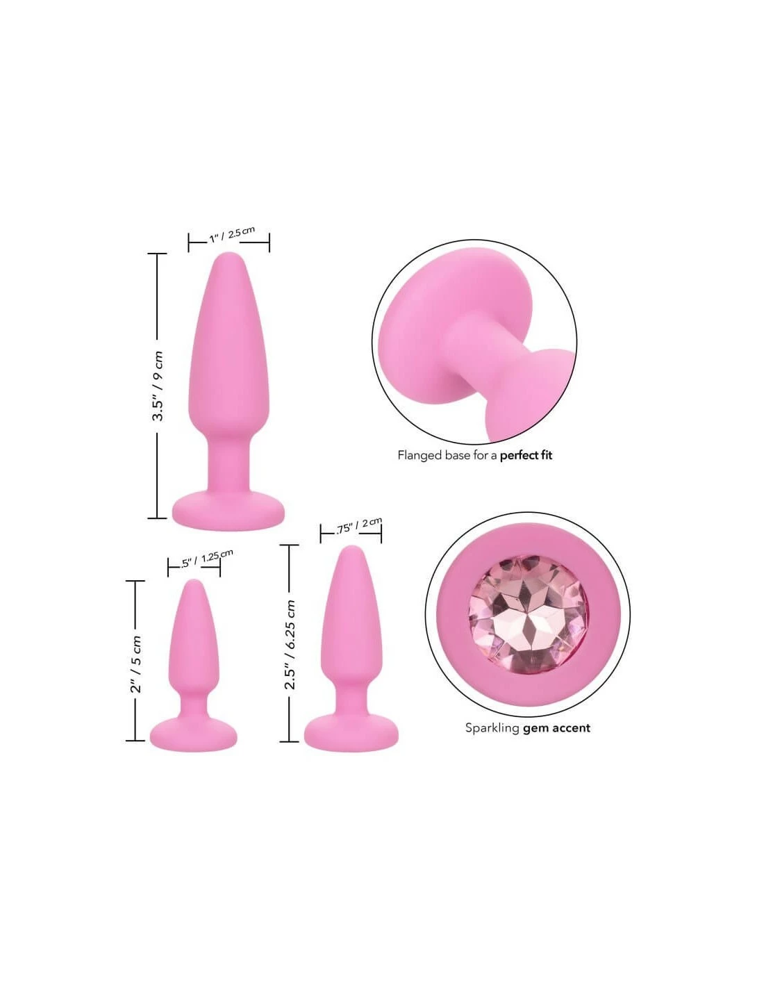 California Exotic Novelties Calexotics First Time Crystal Booty Kit Pink - Afbeelding 2