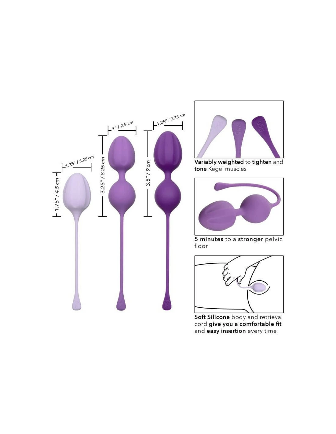 California Exotic Novelties CalExotics Kegel Training 3 Pcs - Afbeelding 2
