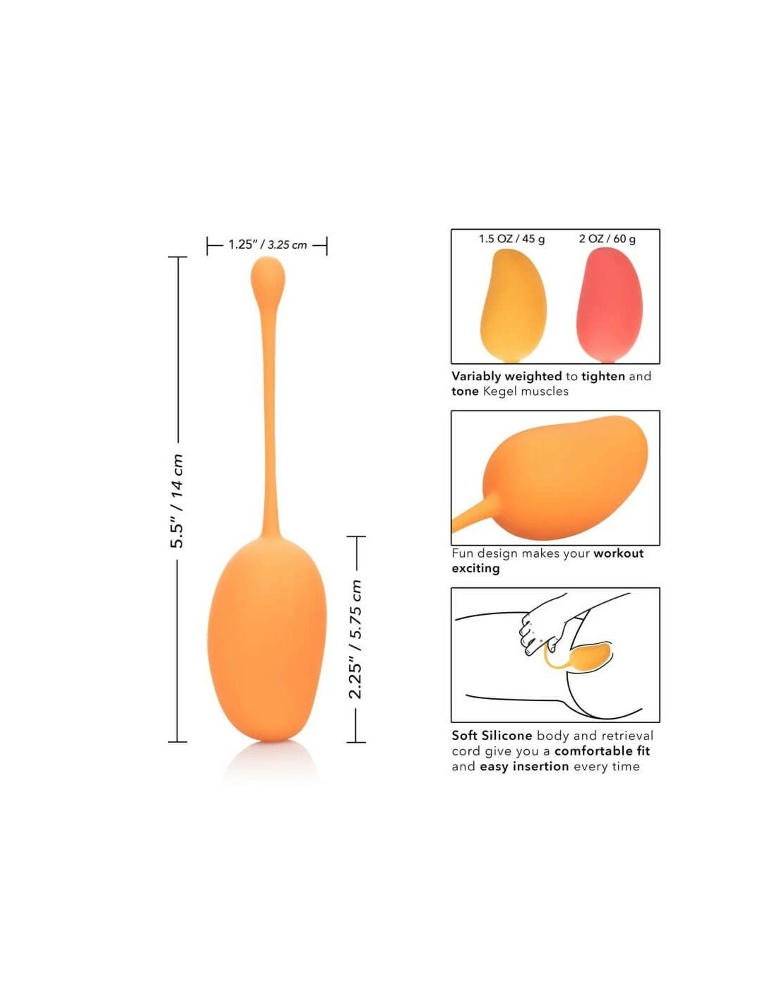 California Exotic Novelties CalExotics Kegel Training Set Mango - Afbeelding 5