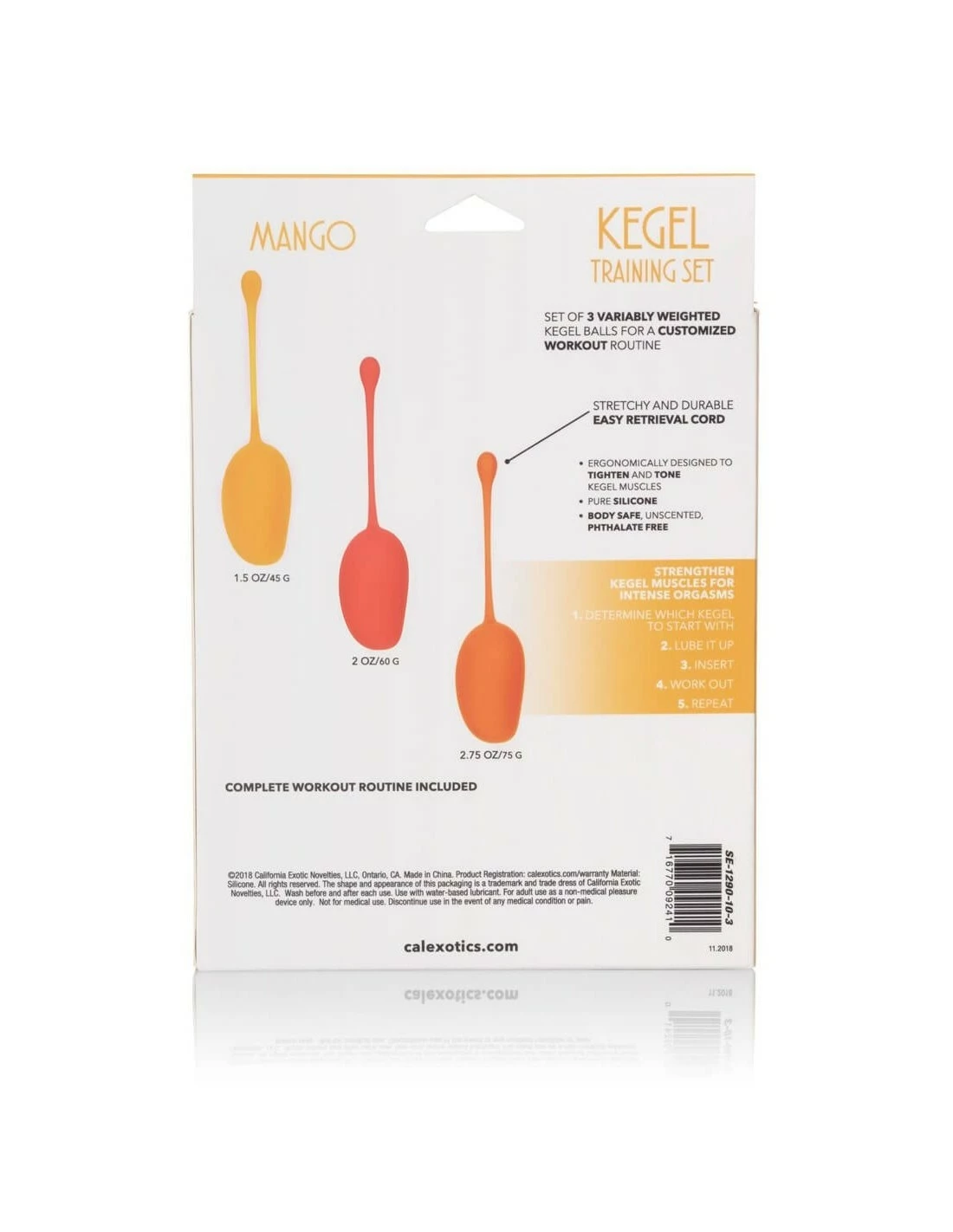 California Exotic Novelties CalExotics Kegel Training Set Mango - Afbeelding 7