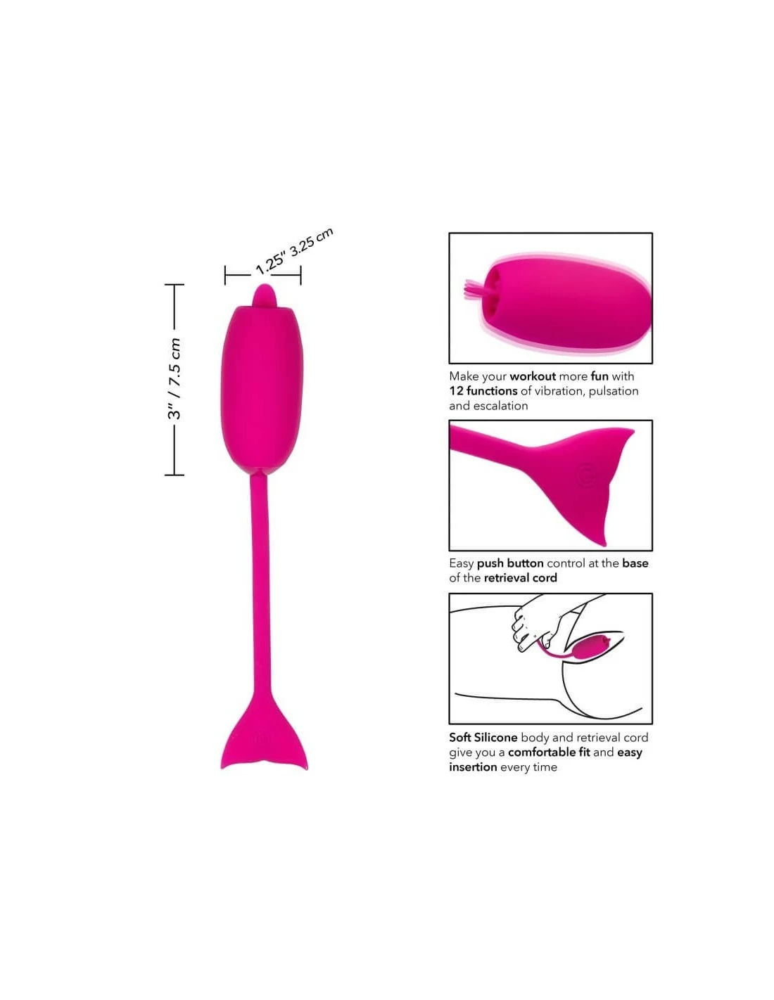 California Exotic Novelties CalExotics Rechargeable Kegel Teaser Pink - Afbeelding 6