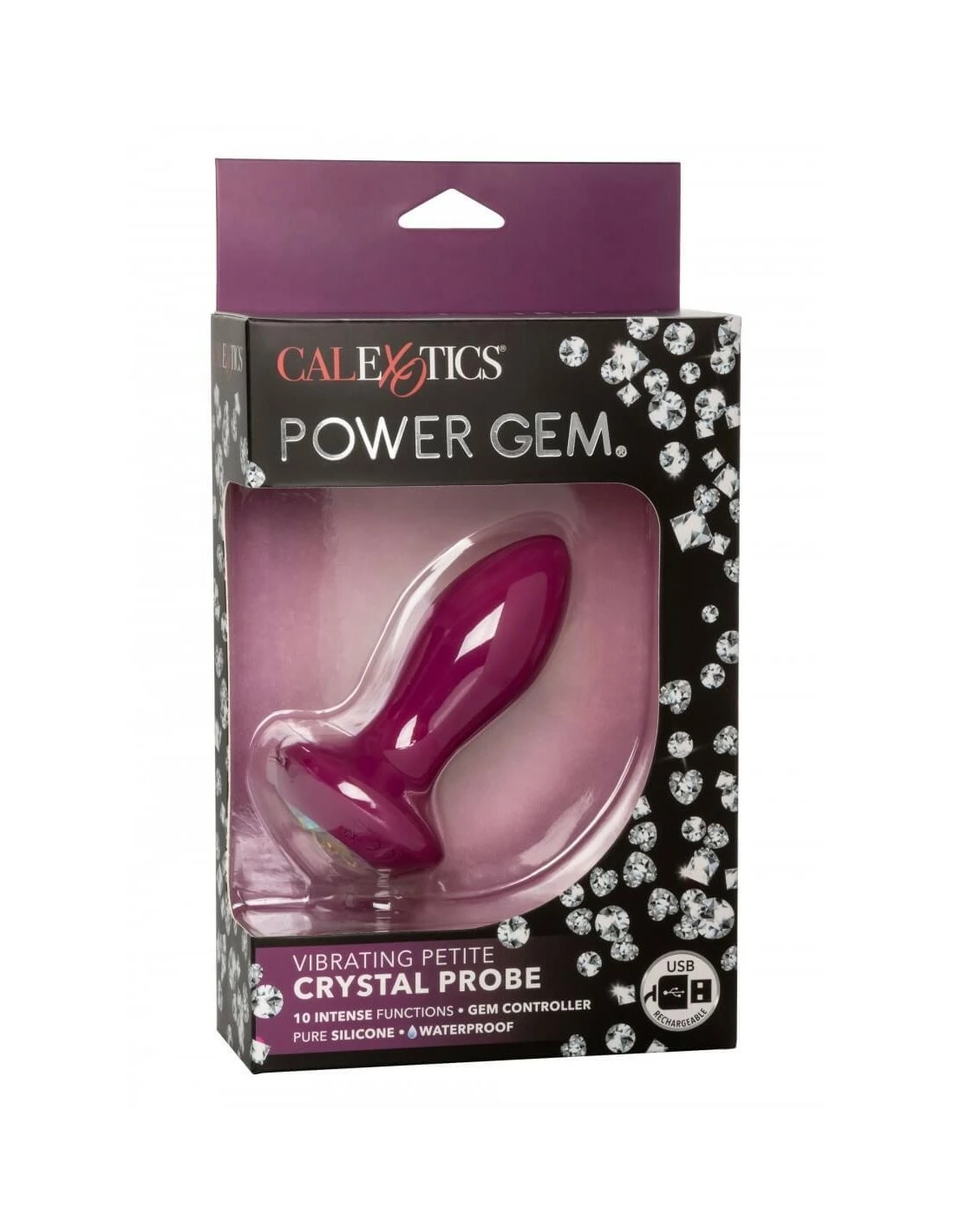 California Exotic Novelties CalExotics Vibrating Petite Crystal Probe Purple - Afbeelding 8