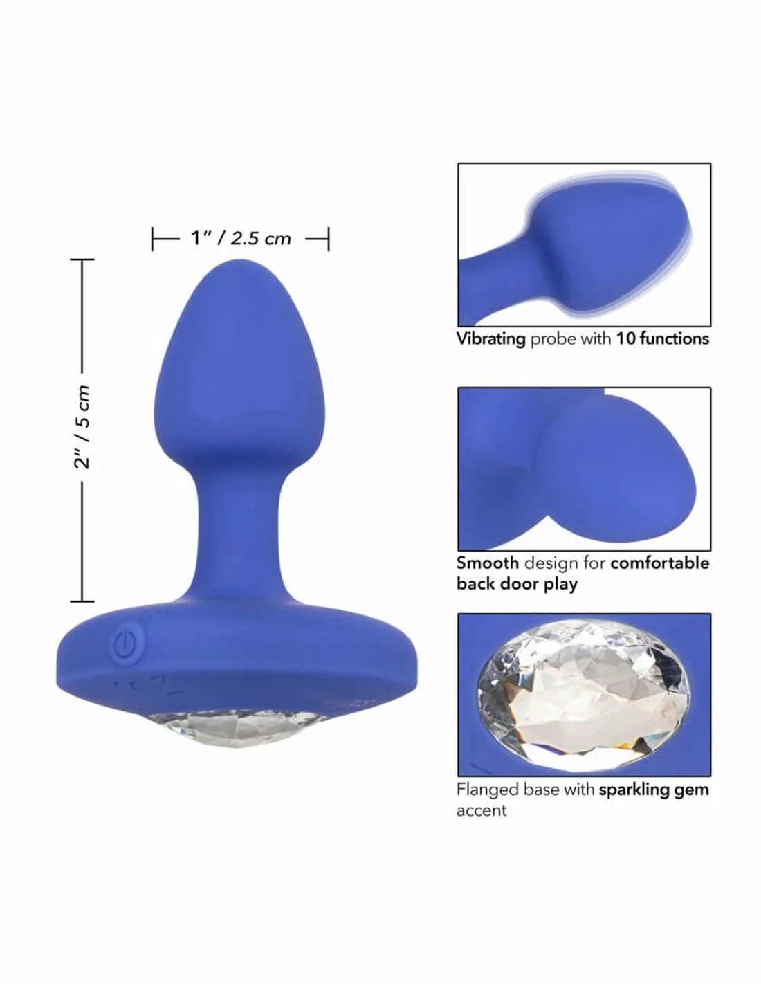 California Exotic Novelties CalExotics Vibrating Probe Small Blue - Afbeelding 4