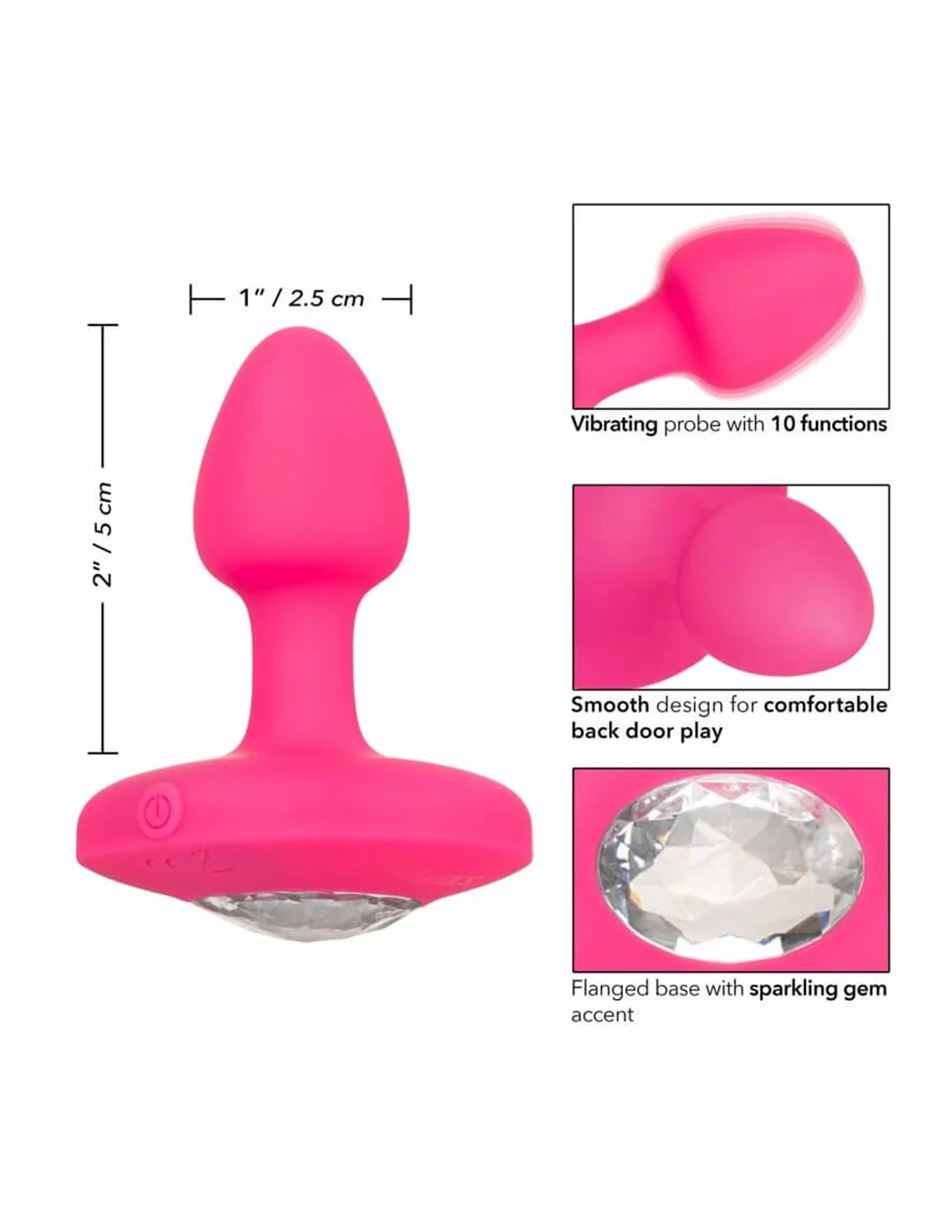 California Exotic Novelties CalExotics Vibrating Probe Small Pink - Afbeelding 3