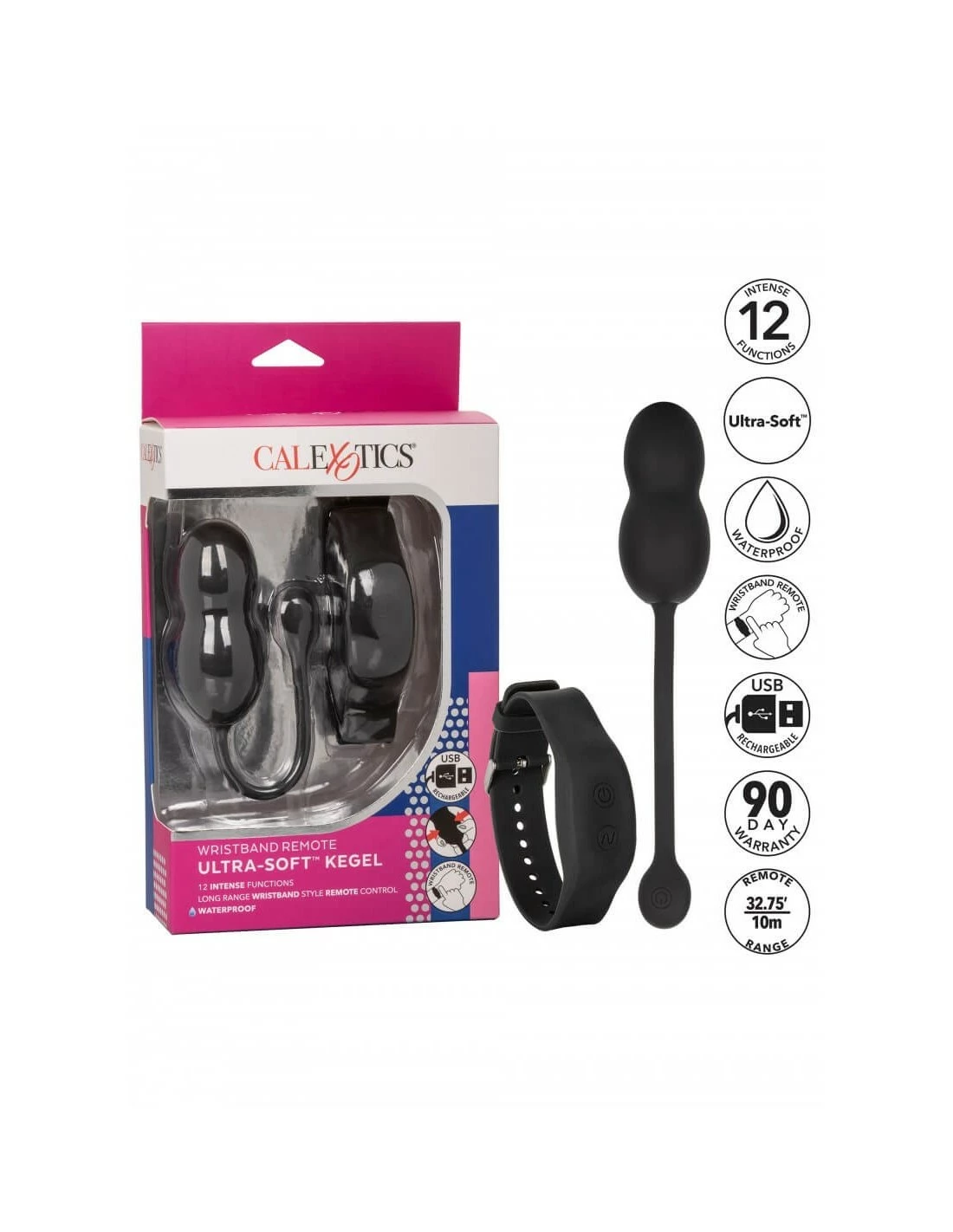 California Exotic Novelties CalExotics Wristband Remote Soft Kegel - Afbeelding 8