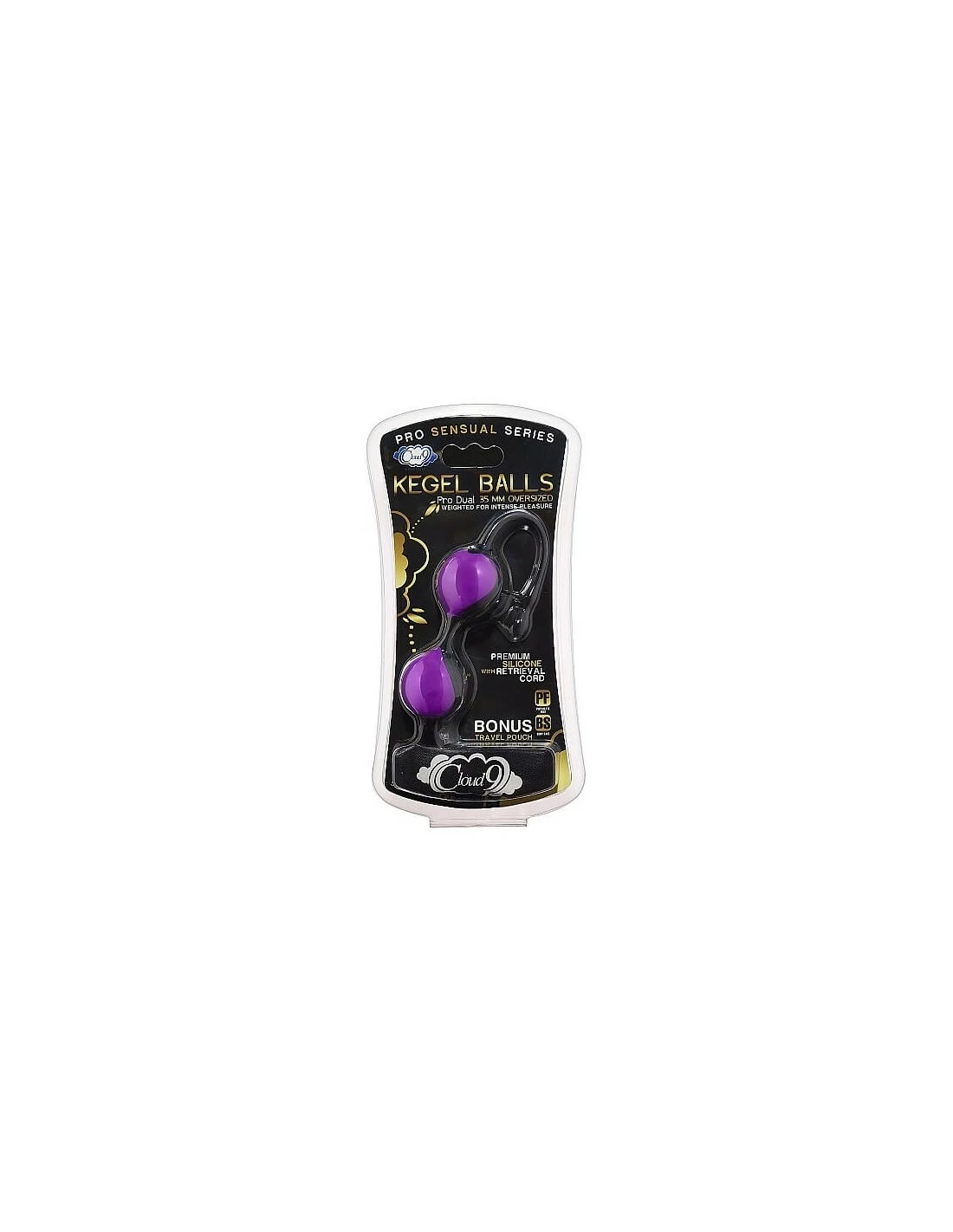 Cloud 9 Pro Sensual 35mm Kegel Ball Black & Purple - Afbeelding 3