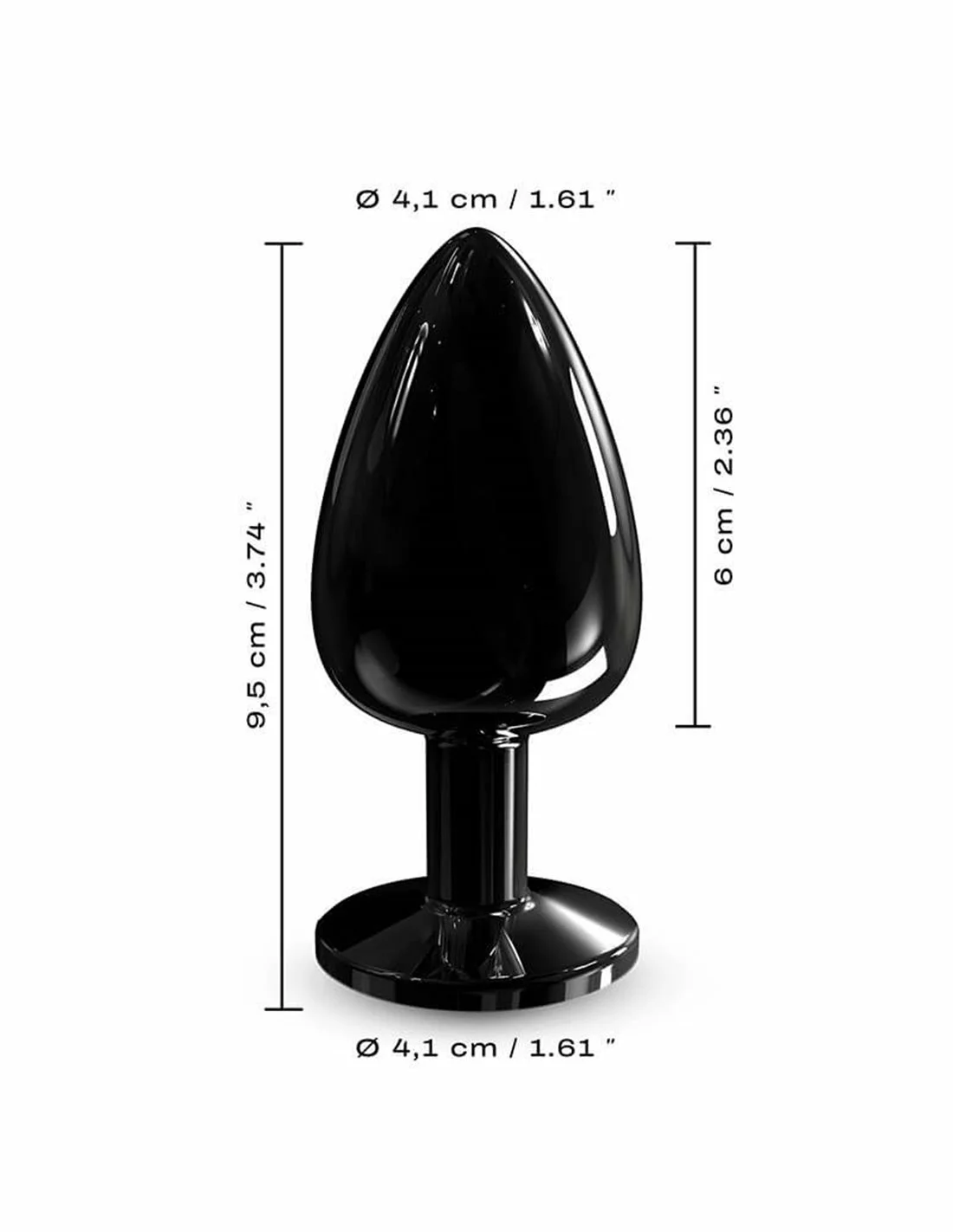 Dorcel Diamond Plug Size L Buttplug Black - Afbeelding 3