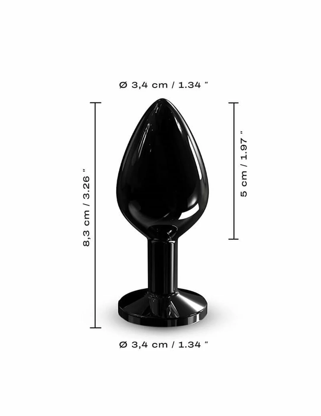 Dorcel Diamond Plug Size M Buttplug Black - Afbeelding 3