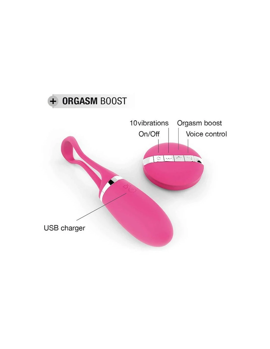 Dorcel Secret Delight Afstand Bedienbaar Vibrerend Ei Roze - Afbeelding 7