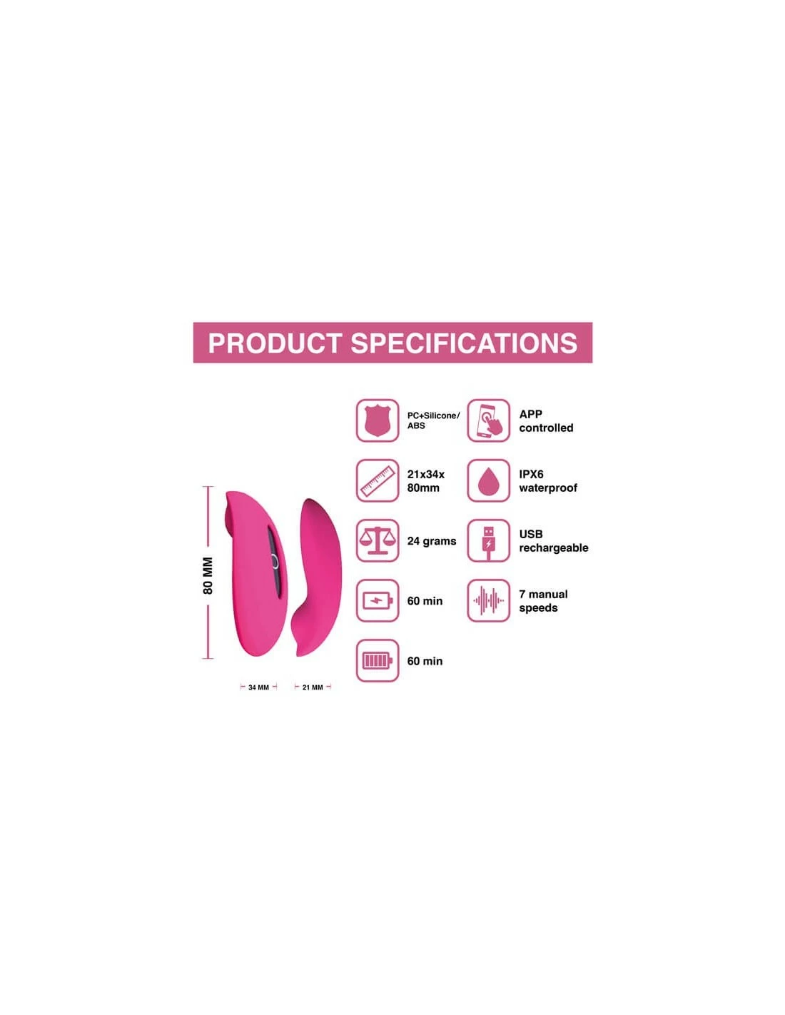 Magic Motion Candy Smart Wearable Vibe - Afbeelding 5