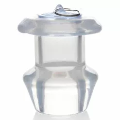 Master Series Holle Transparante Anaal Plug Met Stop Large