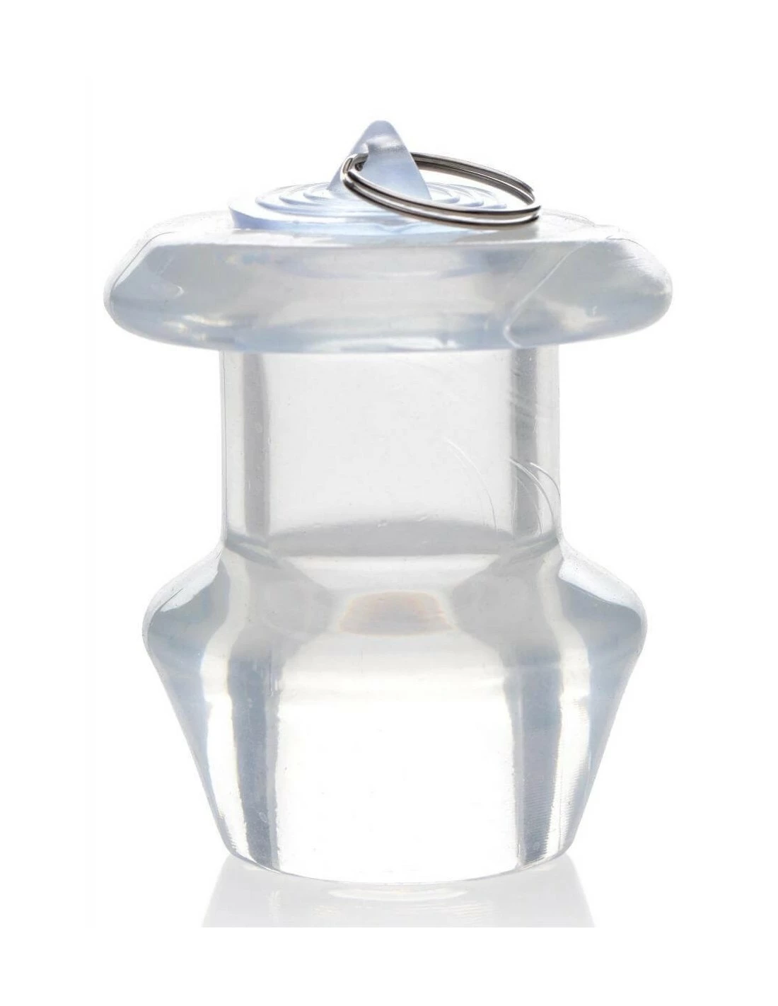 Master Series Holle Transparante Anaal Plug Met Stop Medium - Afbeelding 2