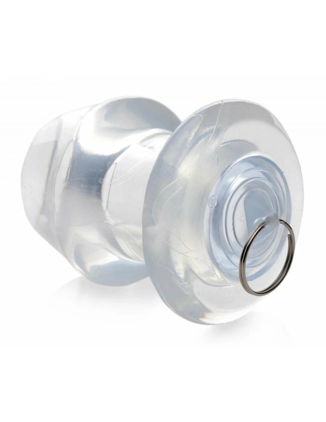 Master Series Holle Transparante Anaal Plug Met Stop Medium - Afbeelding 3