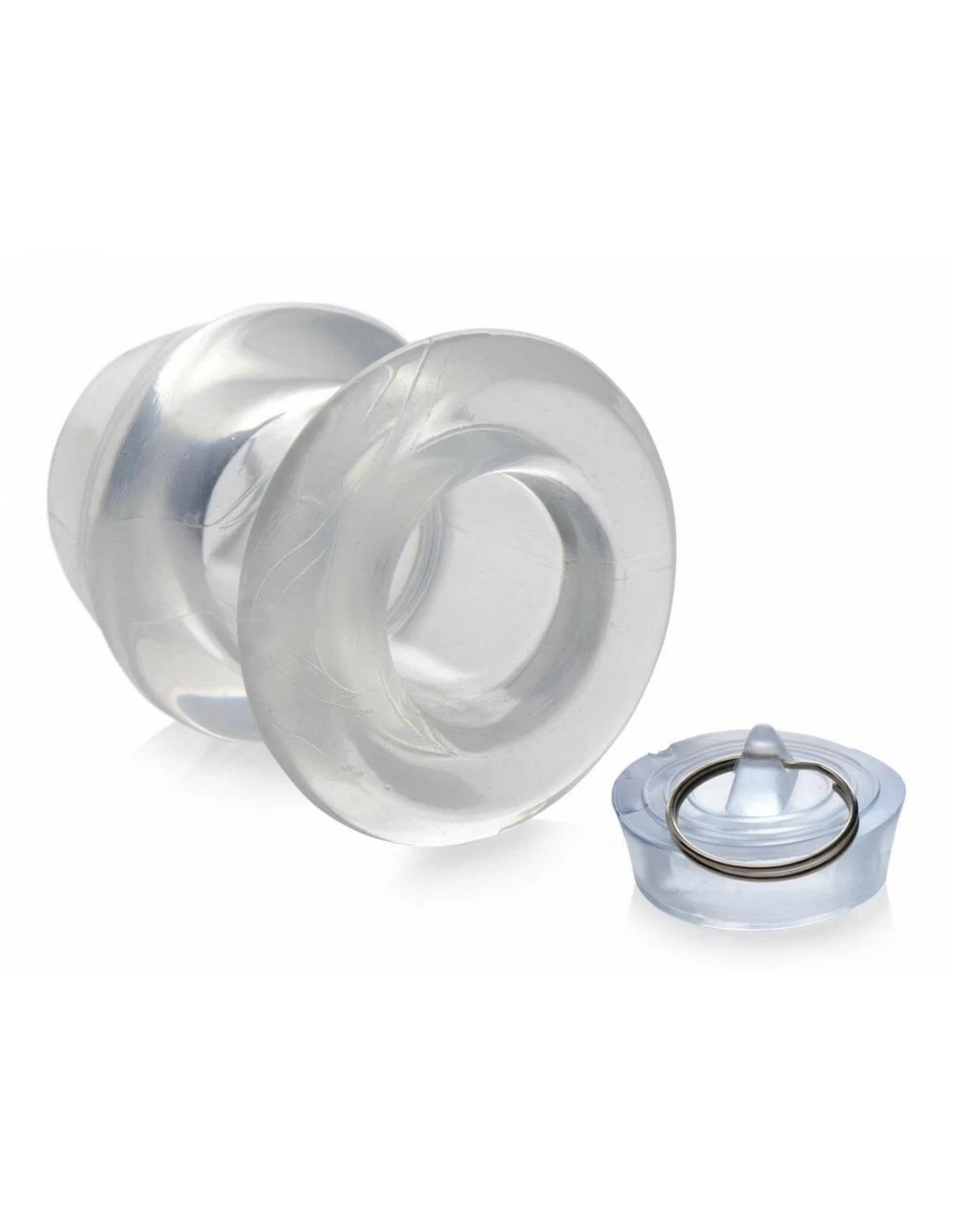 Master Series Holle Transparante Anaal Plug Met Stop Medium - Afbeelding 4