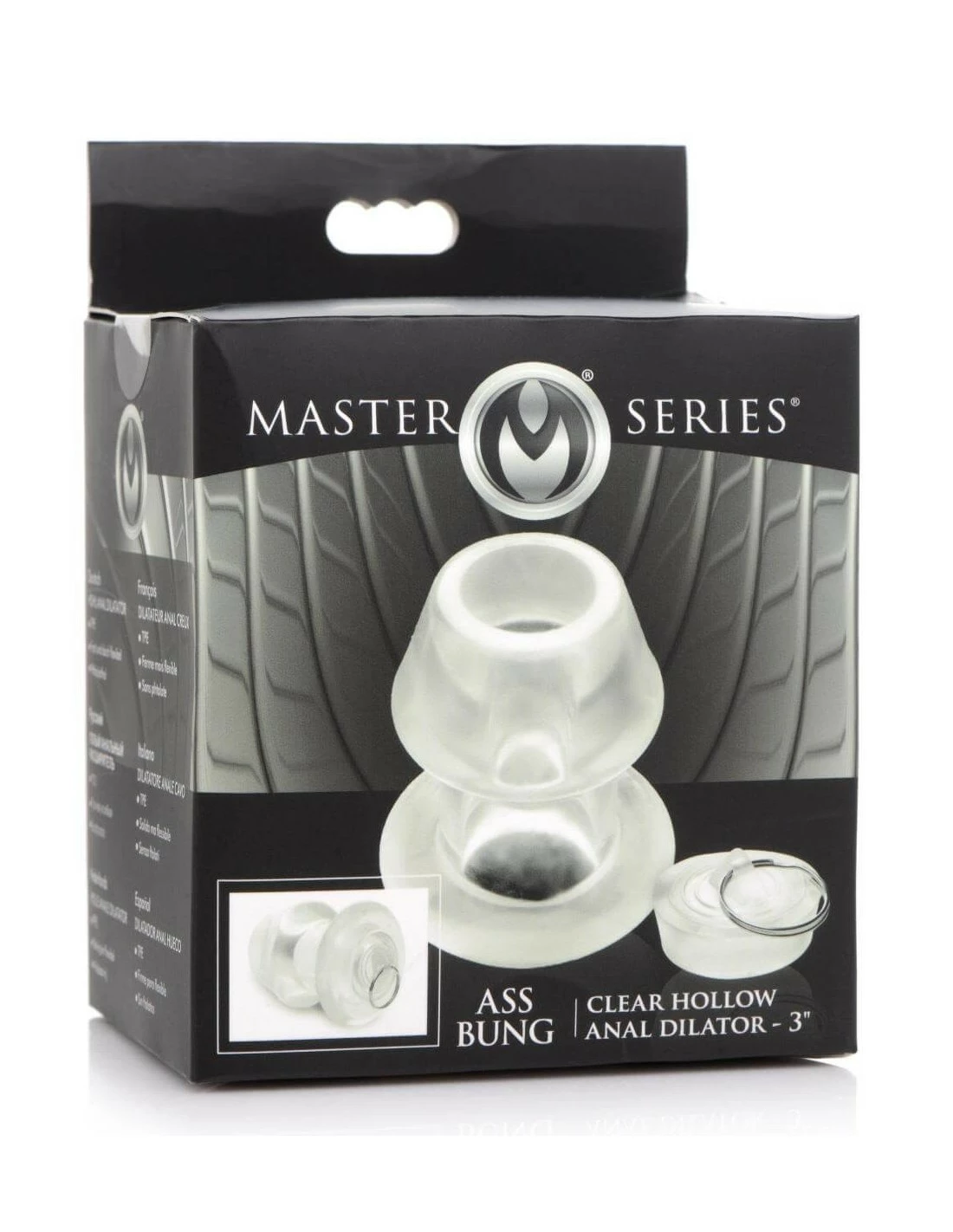 Master Series Holle Transparante Anaal Plug Met Stop Medium - Afbeelding 7