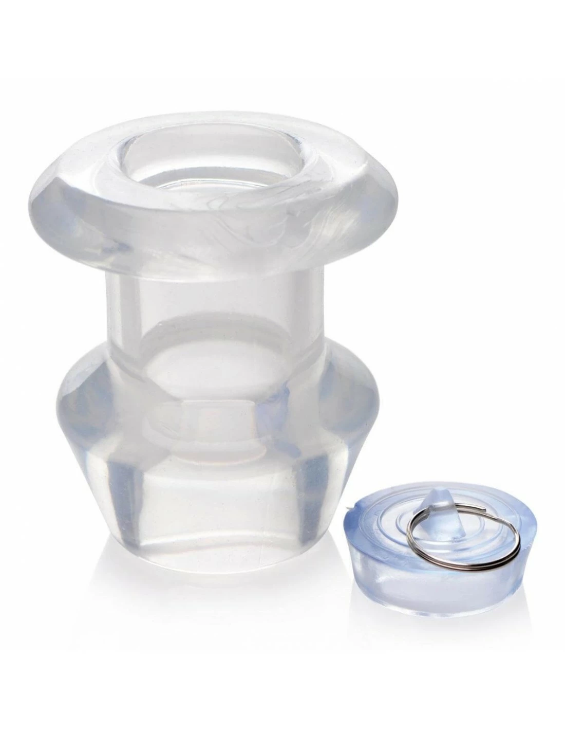 Master Series Holle Transparante Anaal Plug Met Stop Medium