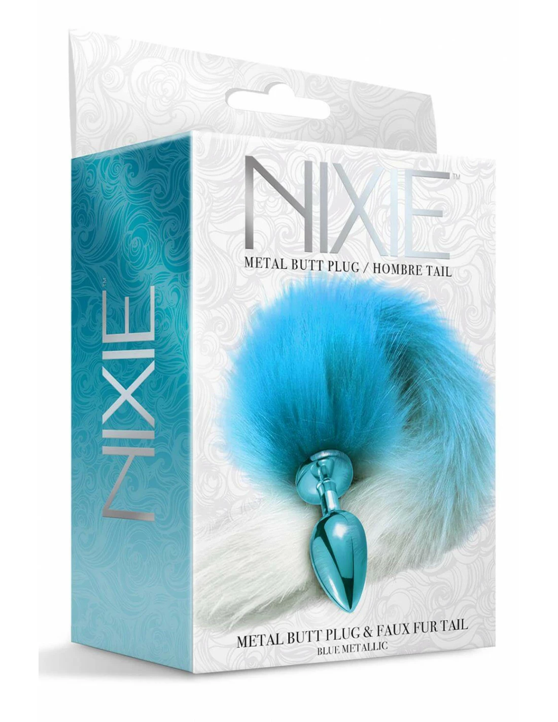 Global Novelties Nixie Metal Butt Plug With Ombre Tail Blue Metallic - Afbeelding 4