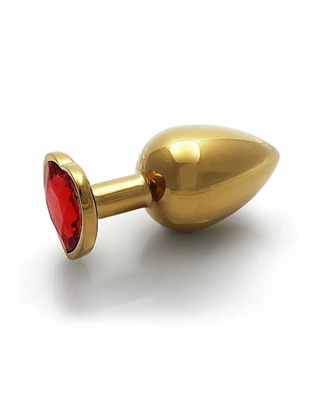 Ouch! Ouch Heart Gem Butt Plug Large Gold Ruby Red - Afbeelding 3