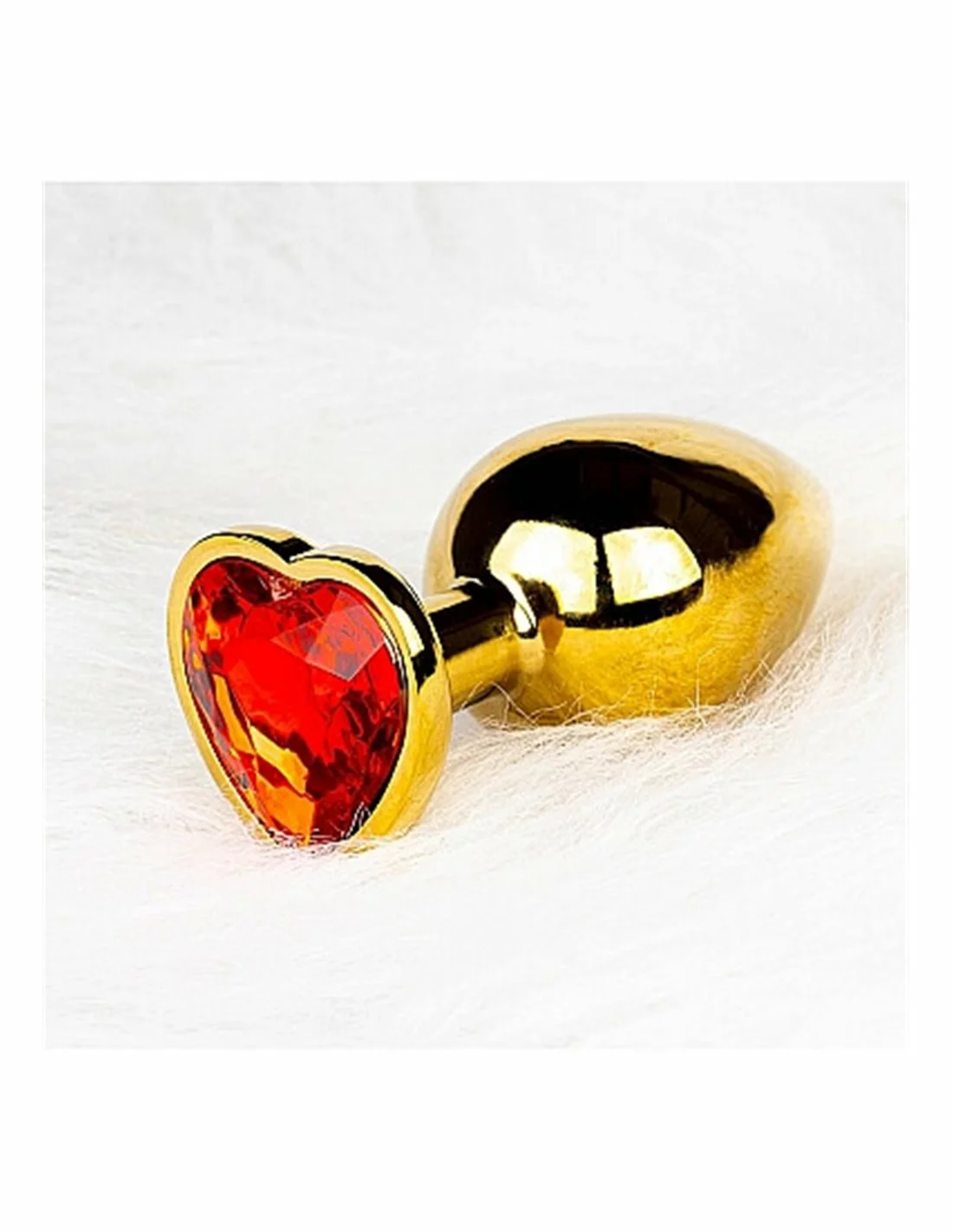 Ouch! Ouch Heart Gem Butt Plug Large Gold Ruby Red - Afbeelding 6