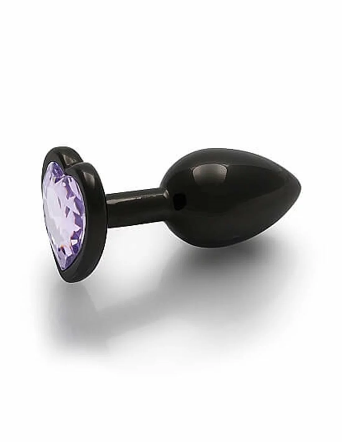 Ouch! Ouch Heart Gem Butt Plug Small Gunmetal Amethyst Purple - Afbeelding 5