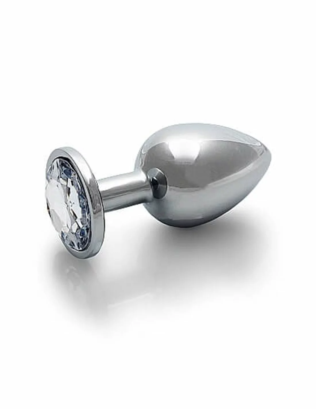 Ouch! Ouch Round Gem Butt Plug Large Silver Diamond - Afbeelding 2