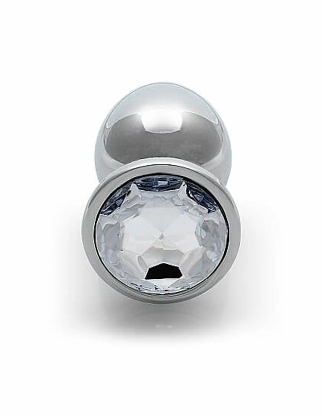Ouch! Ouch Round Gem Butt Plug Large Silver Diamond - Afbeelding 3