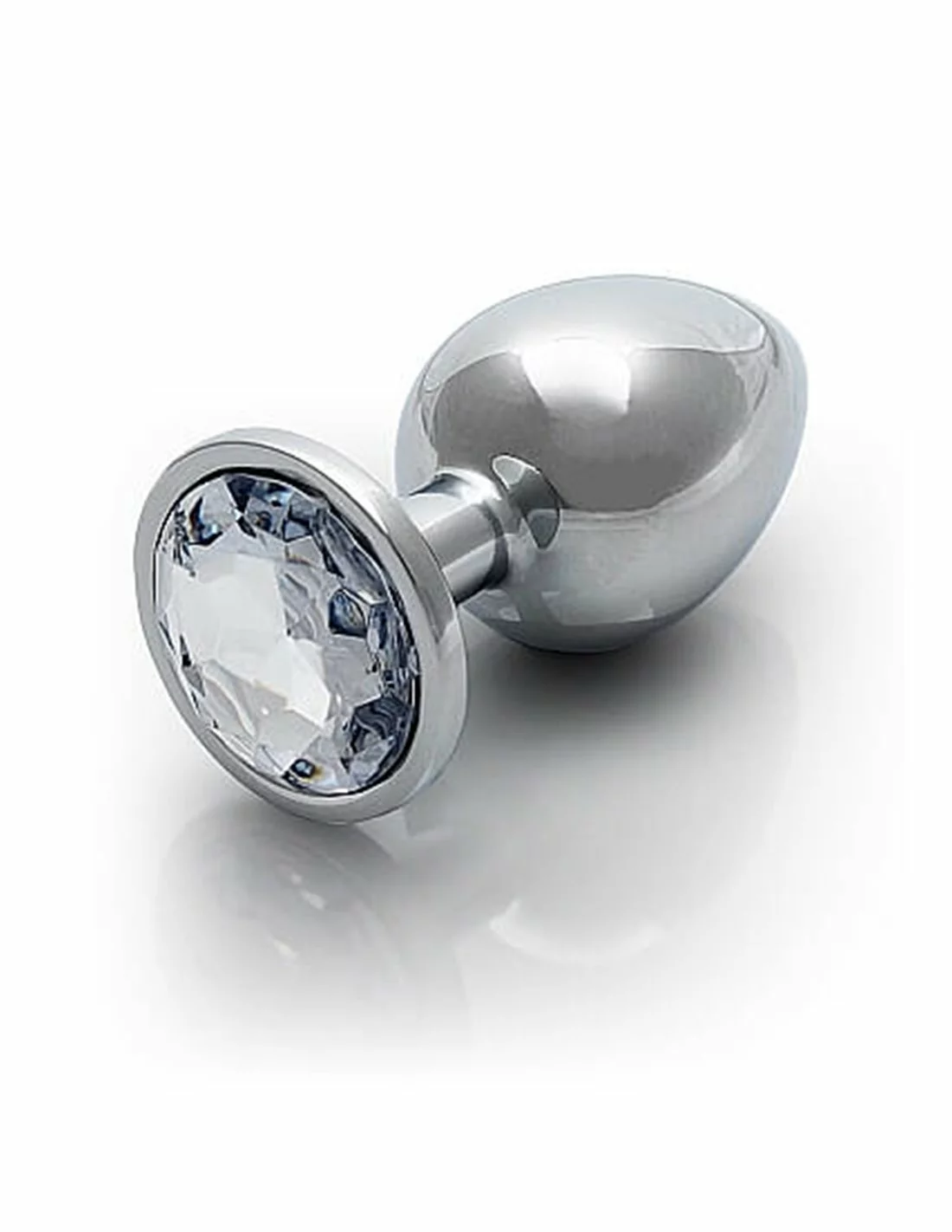 Ouch! Ouch Round Gem Butt Plug Large Silver Diamond - Afbeelding 5