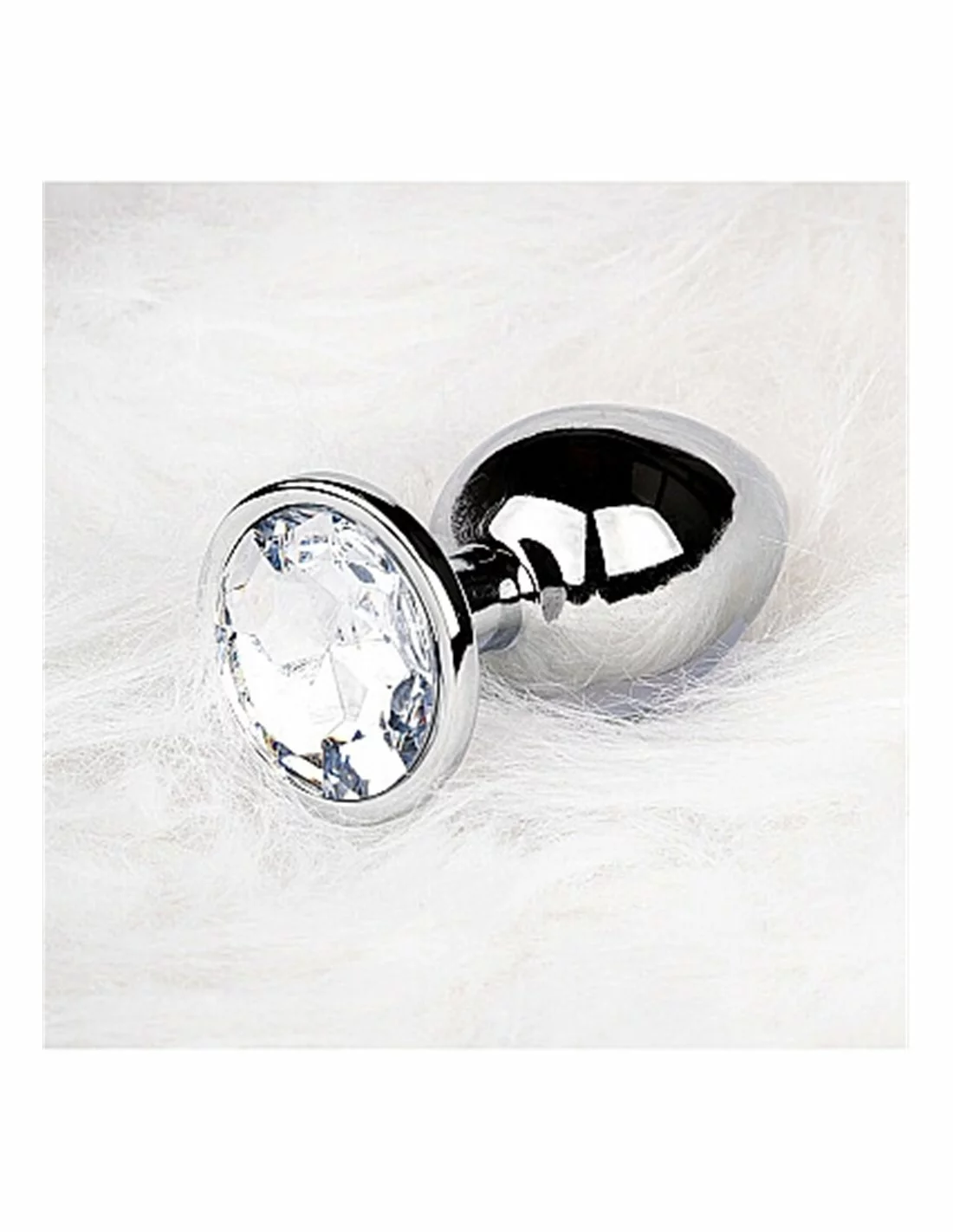 Ouch! Ouch Round Gem Butt Plug Large Silver Diamond - Afbeelding 6