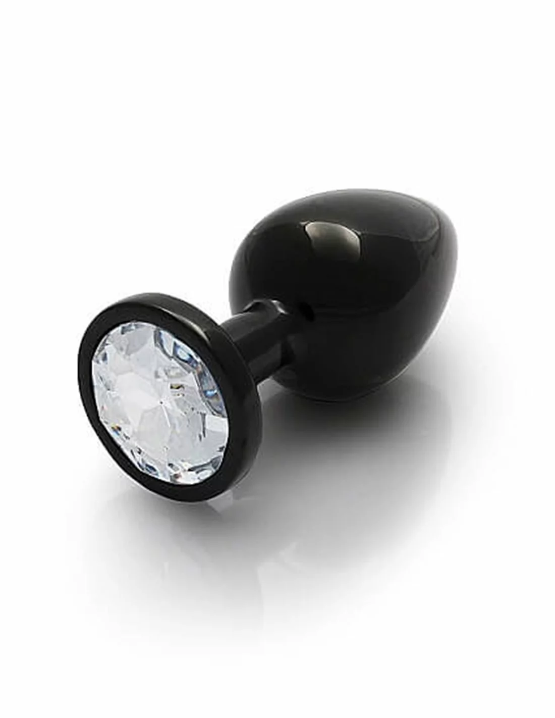 Ouch! Ouch Round Gem Butt Plug Medium Gunmetal Diamond - Afbeelding 5