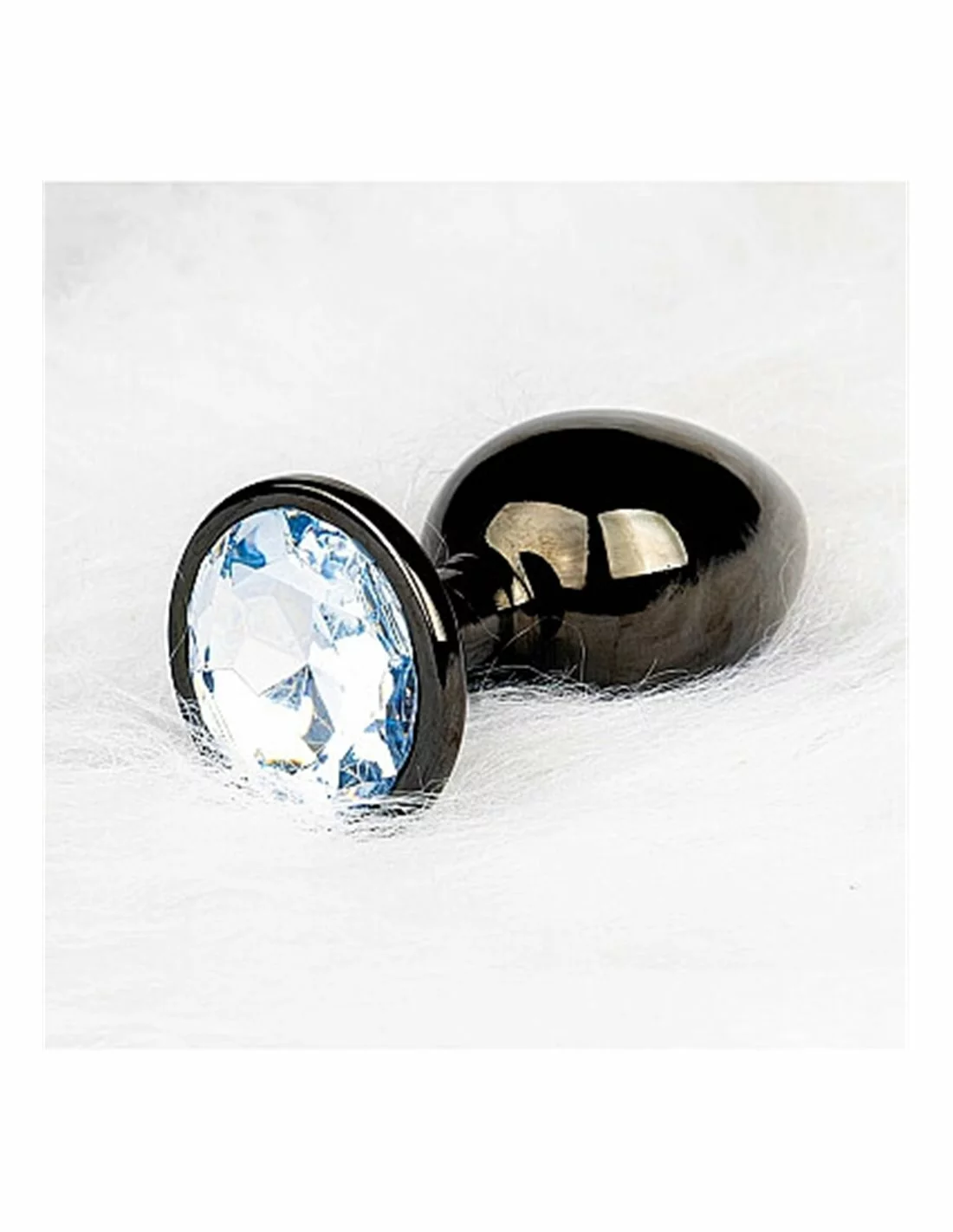 Ouch! Ouch Round Gem Butt Plug Medium Gunmetal Diamond - Afbeelding 7