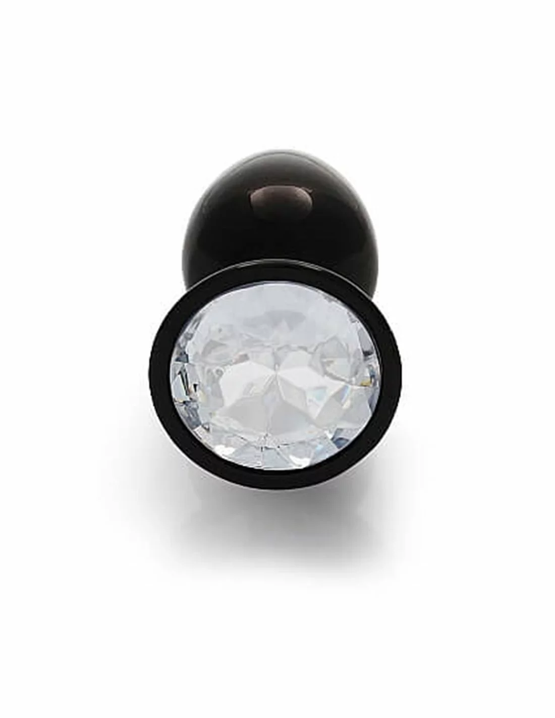 Ouch! Ouch Round Gem Butt Plug Small Gunmetal Diamond