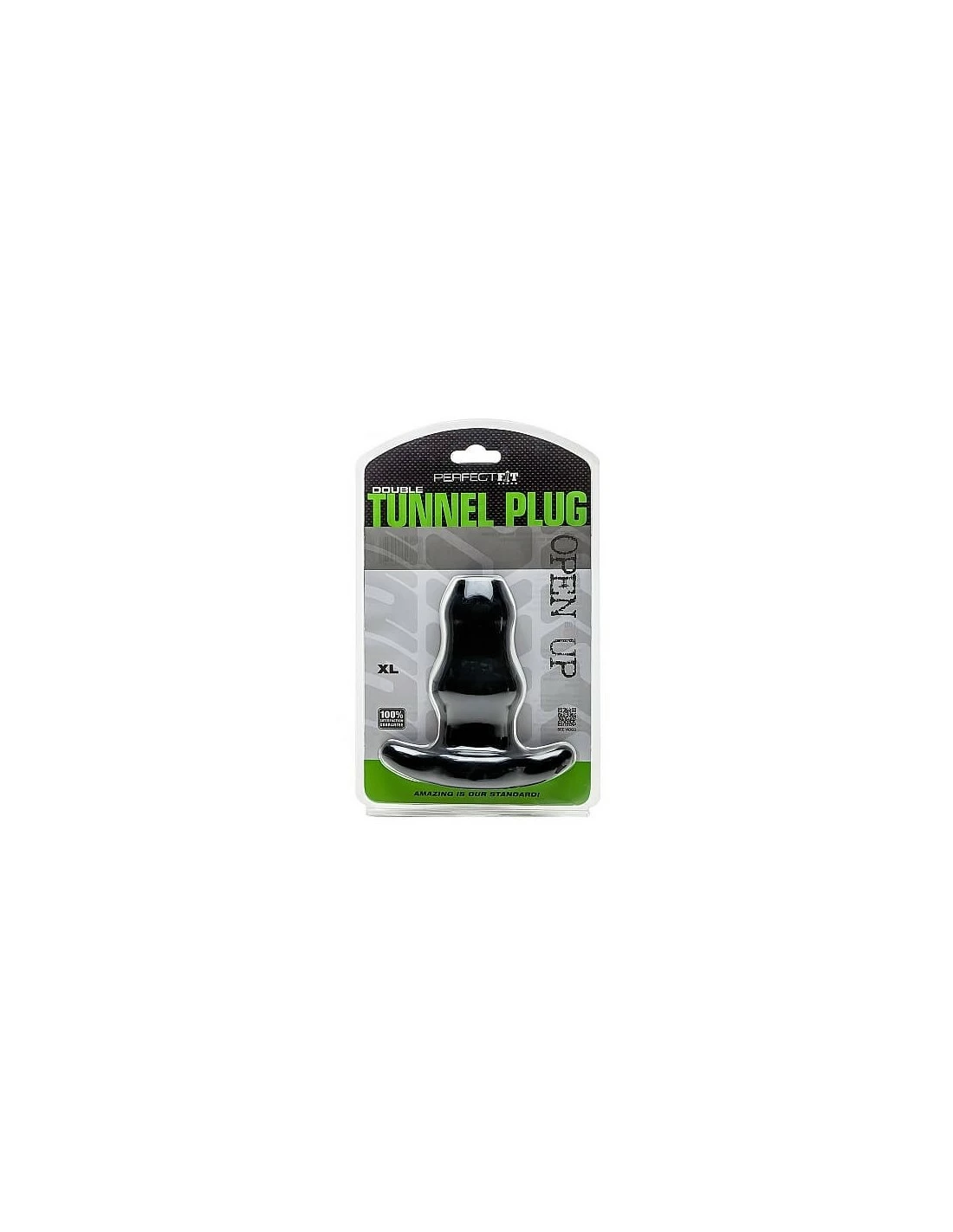Perfect Fit Double Tunnel Plug X Large Black - Afbeelding 3