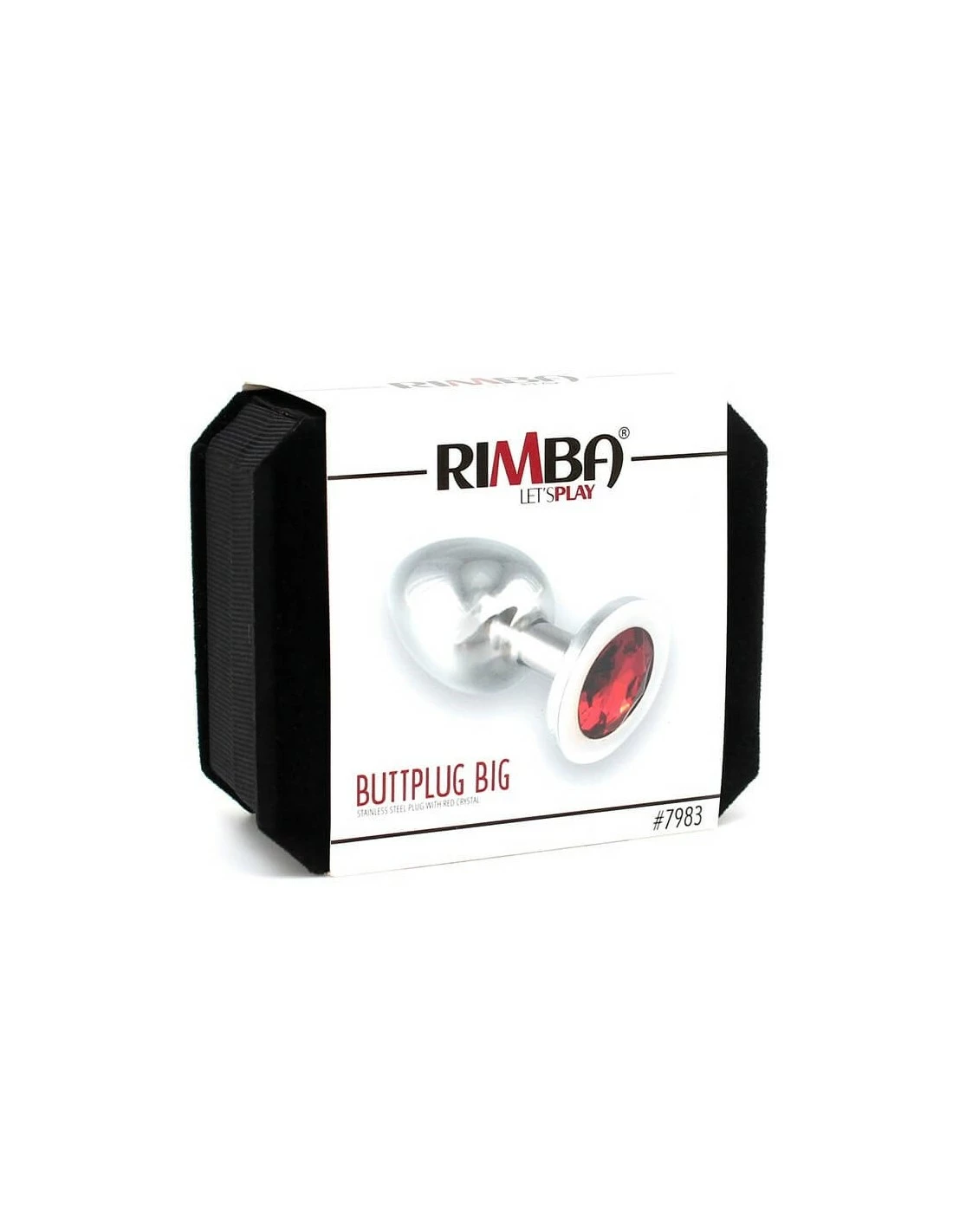 Rimba Buttplug Groot Met Rood Kristal - Afbeelding 3