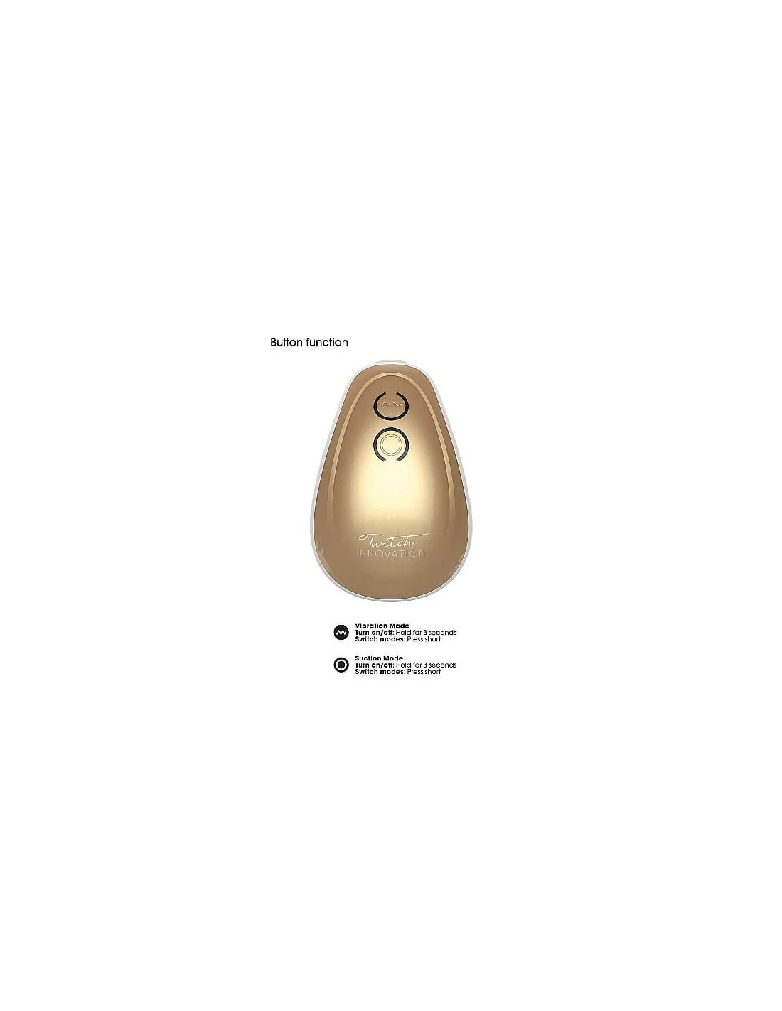 Shots Toys Shots Innovation Twitch Hands Free Suction Vibration Toy Gold - Afbeelding 4