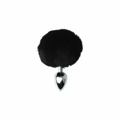 Sportsheets Sincerely Metal Bunny Butt Plug Zwart