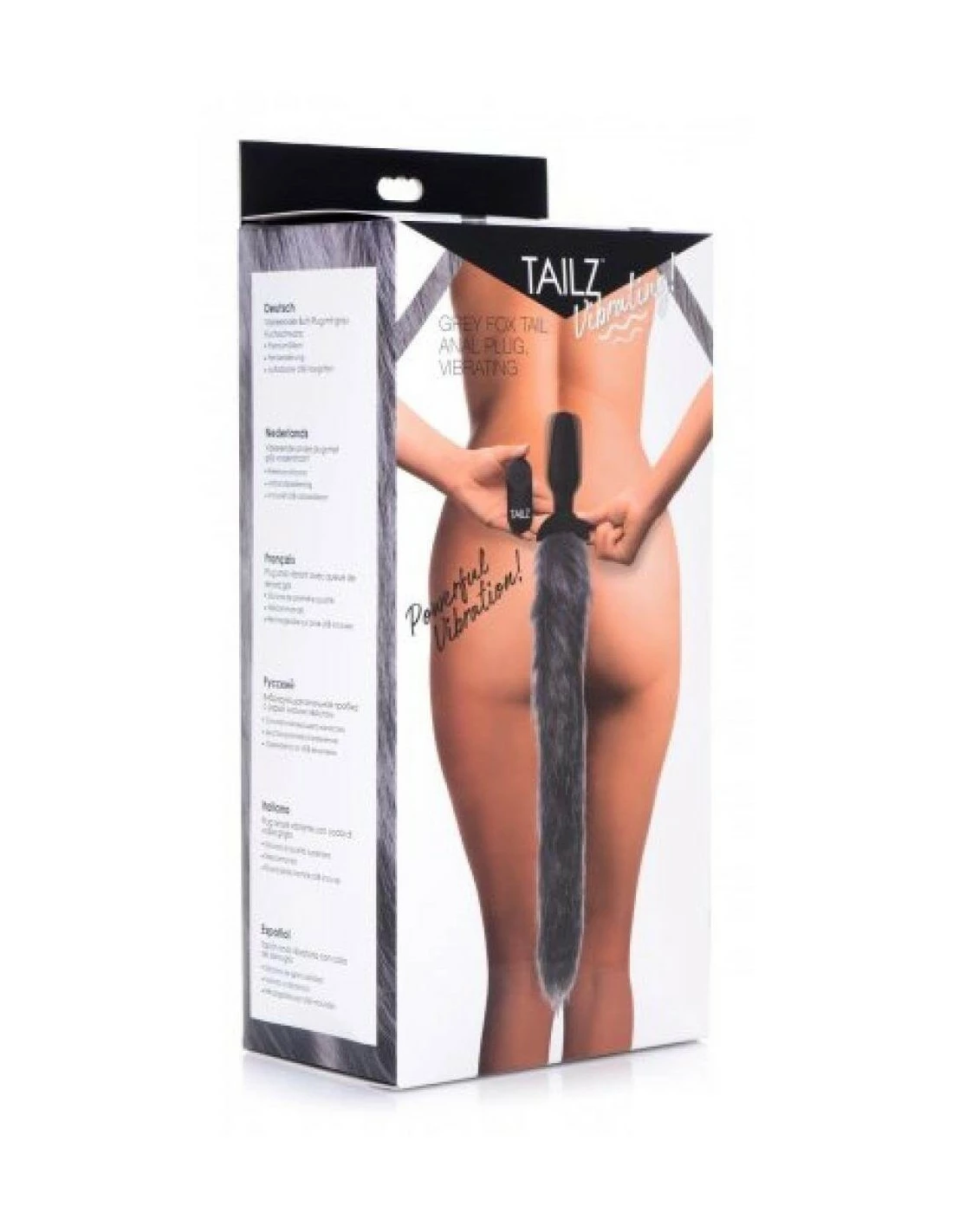 Tailz Vibrerende Anaal Plug Met Staart Vos Grey - Afbeelding 4